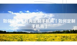 如何定制手机壳定制手机壳「如何定制手机壳」