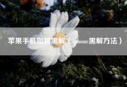 苹果手机如何黑解（iphone黑解方法）