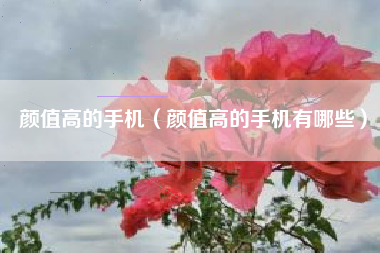 颜值高的手机（颜值高的手机有哪些）